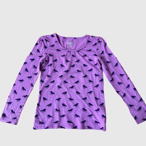 CIRCO GIRLS PURPLE TOP WITH UNICORNS SIZE M 7/8